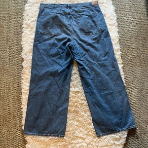 American Eagle Super High Waisted Baggy Wide Leg Jean